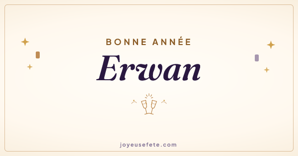 Image « Bonne année Erwan » au format large