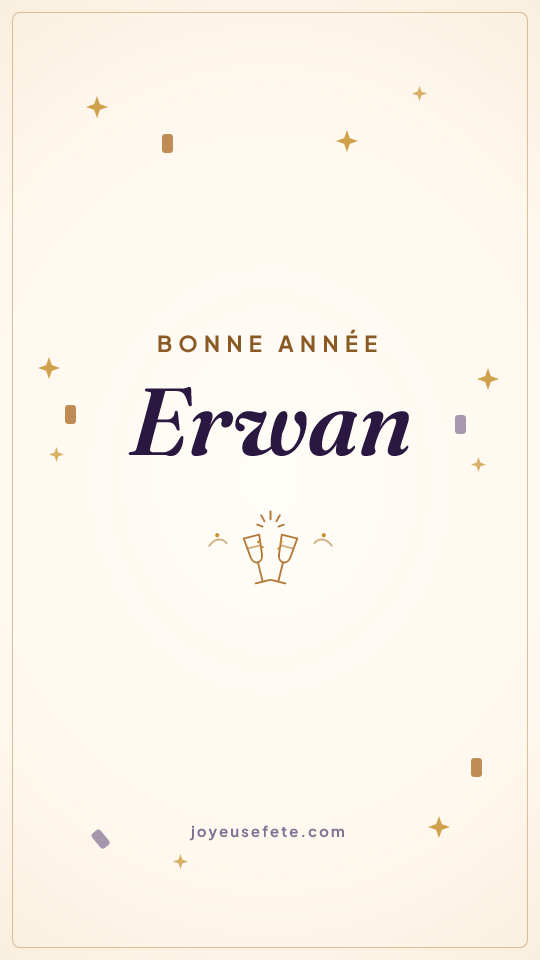 Image « Bonne année Erwan » au format story