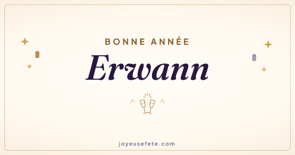 Image « Bonne année Erwann » au format large