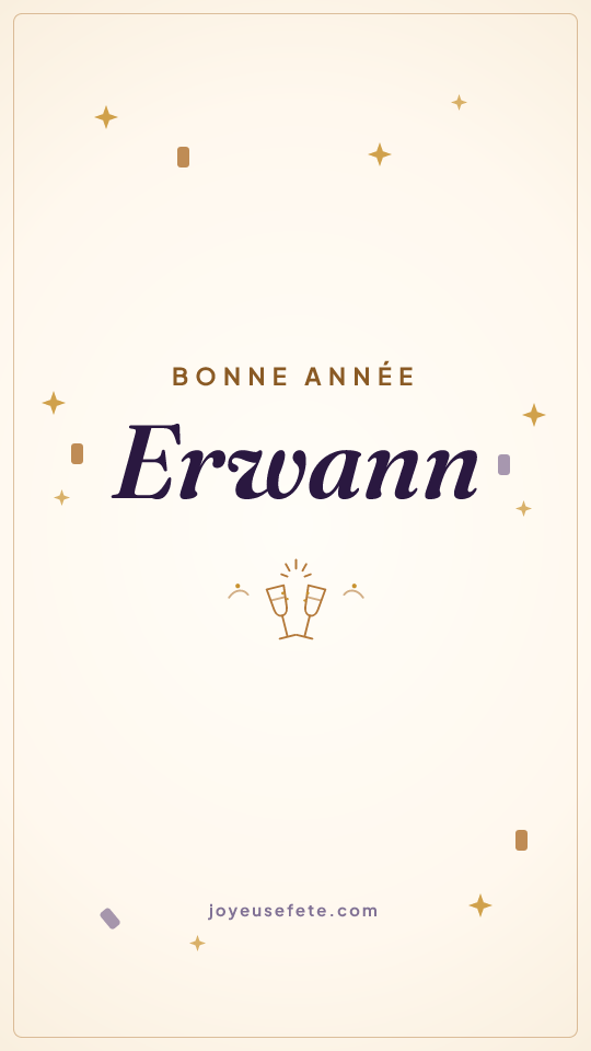 Image « Bonne année Erwann » au format story