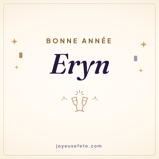 Image carrée « Bonne année Eryn » pour WhatsApp
