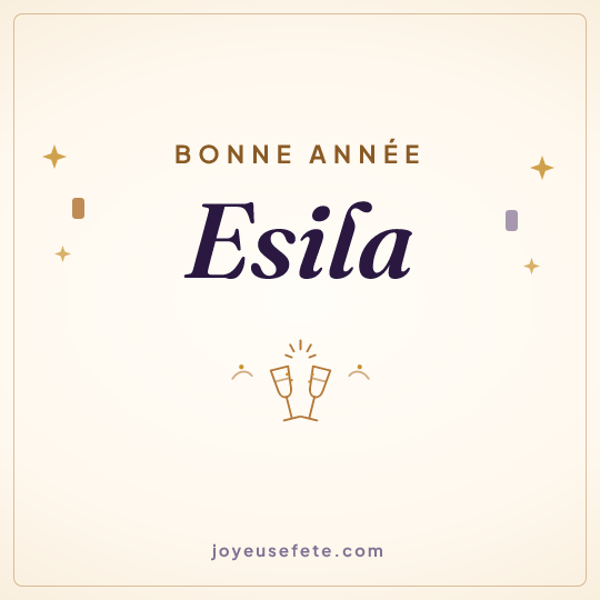 Image carrée « Bonne année Esila » pour WhatsApp