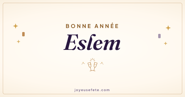 Image « Bonne année Eslem » au format large