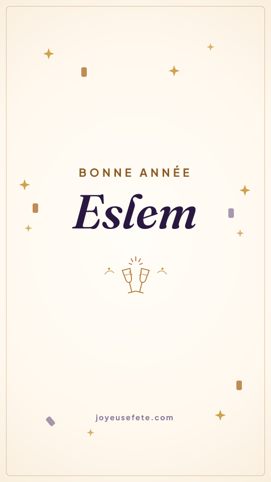 Image « Bonne année Eslem » au format story