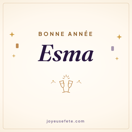 Image carrée « Bonne année Esma » pour WhatsApp