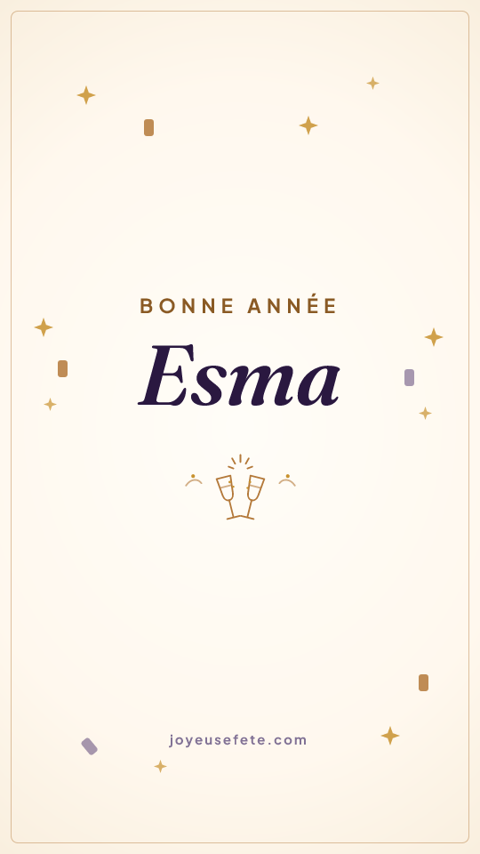 Image « Bonne année Esma » au format story