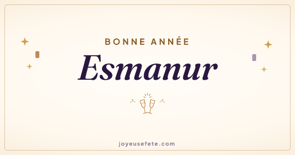 Image « Bonne année Esmanur » au format large