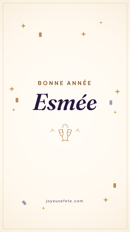 Image « Bonne année Esmée » au format story