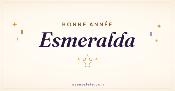 Image « Bonne année Esmeralda » au format large