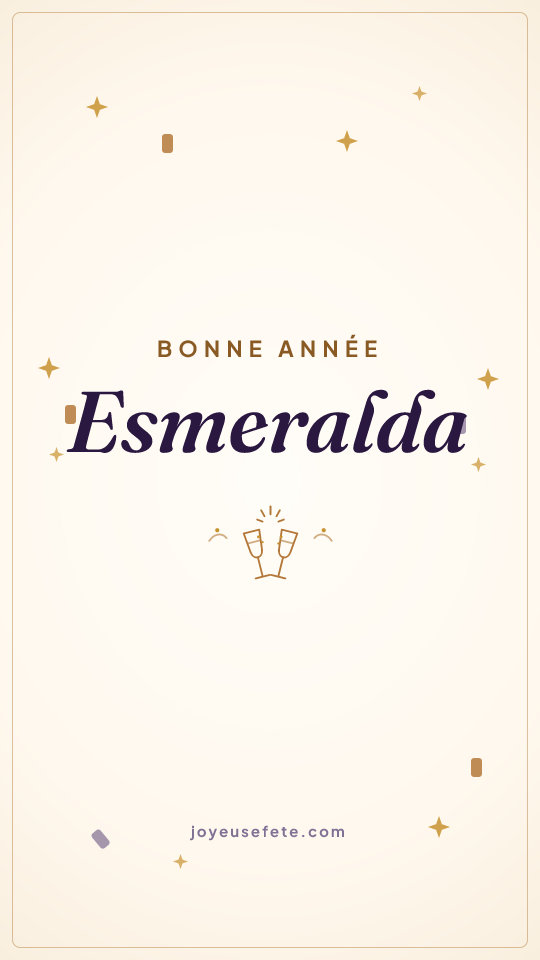 Image « Bonne année Esmeralda » au format story