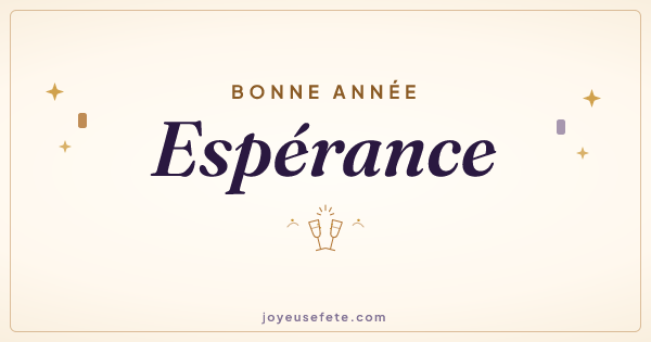 Image « Bonne année Espérance » au format large