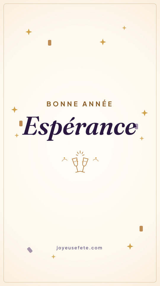 Image « Bonne année Espérance » au format story