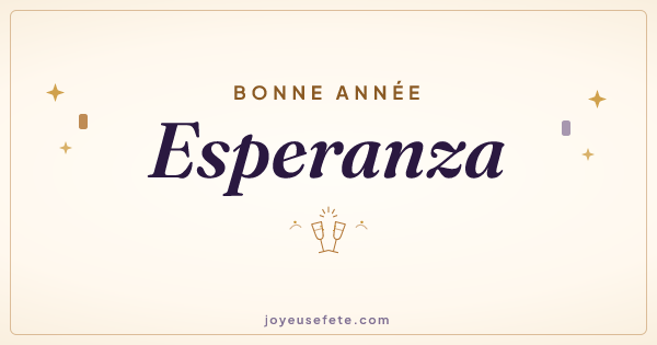 Image « Bonne année Esperanza » au format large