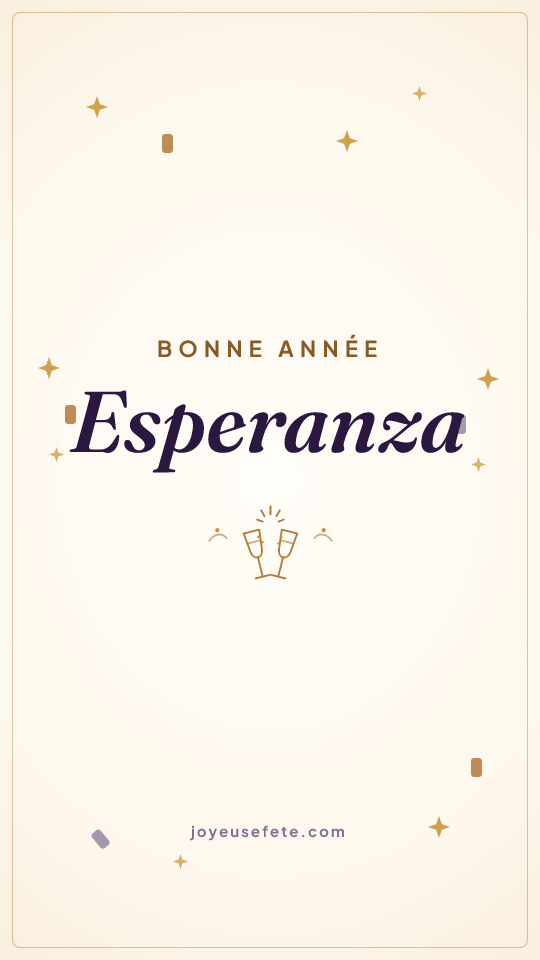 Image « Bonne année Esperanza » au format story