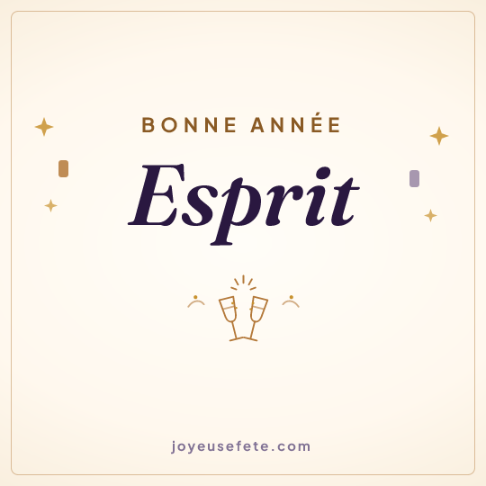 Image carrée « Bonne année Esprit » pour WhatsApp