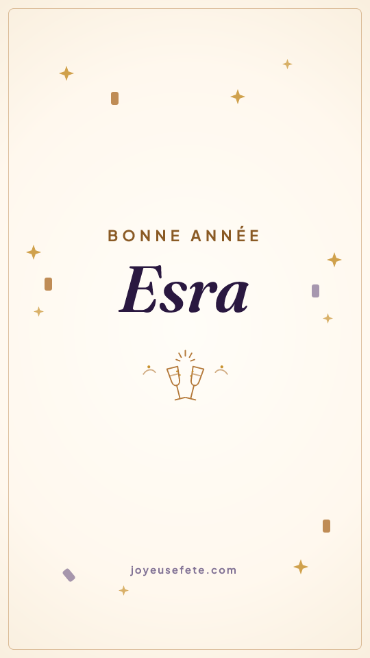 Image « Bonne année Esra » au format story
