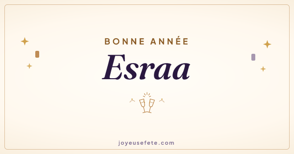 Image « Bonne année Esraa » au format large