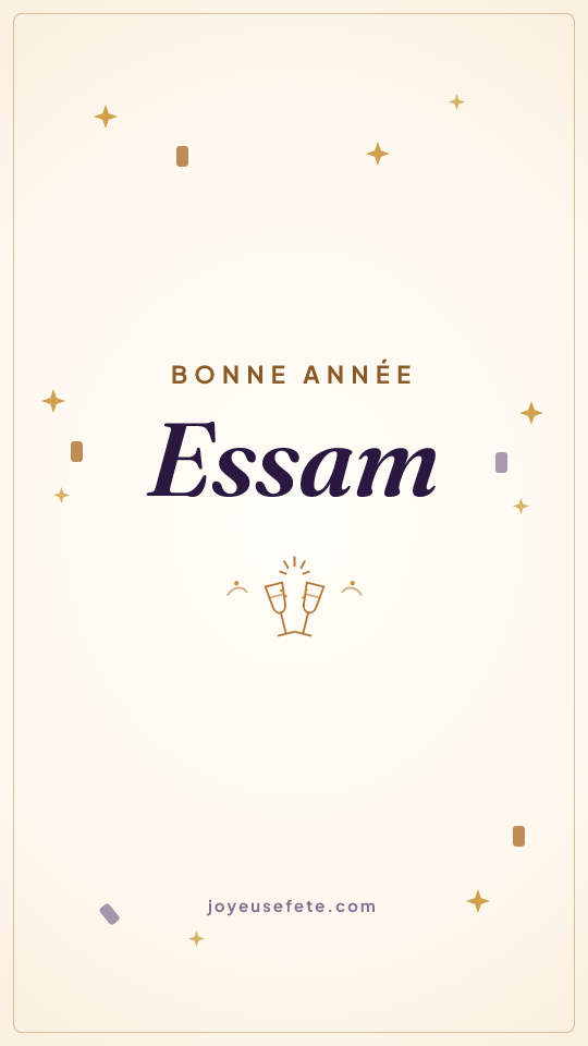 Image « Bonne année Essam » au format story