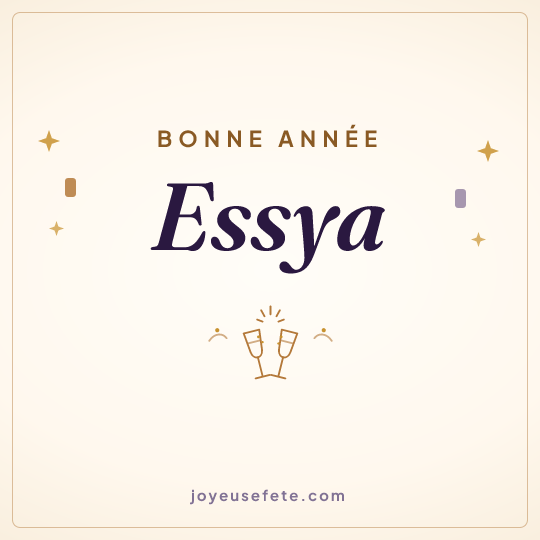 Image carrée « Bonne année Essya » pour WhatsApp