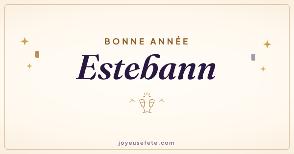 Image « Bonne année Estebann » au format large