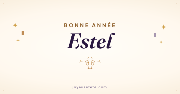 Image « Bonne année Estel » au format large