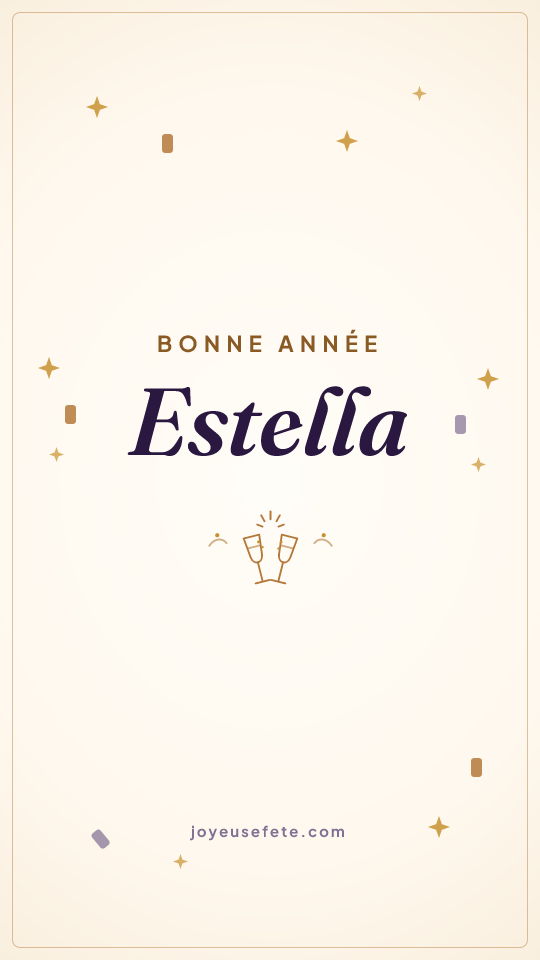 Image « Bonne année Estella » au format story