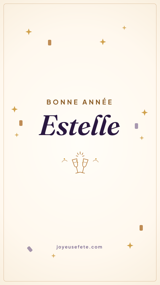 Image « Bonne année Estelle » au format story