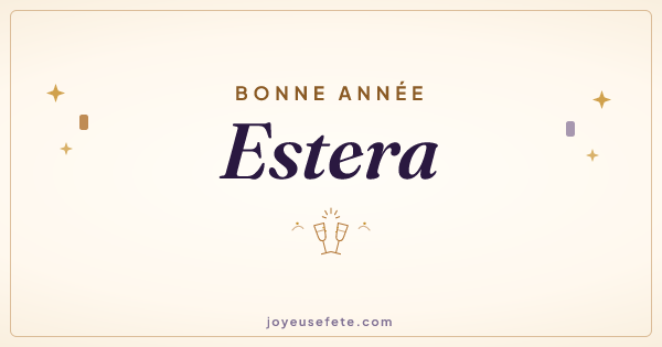 Image « Bonne année Estera » au format large