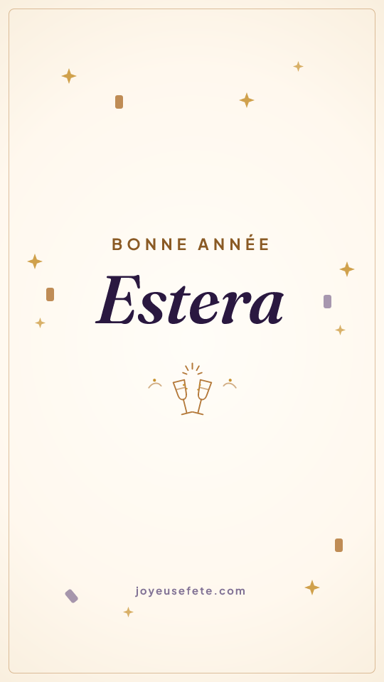 Image « Bonne année Estera » au format story