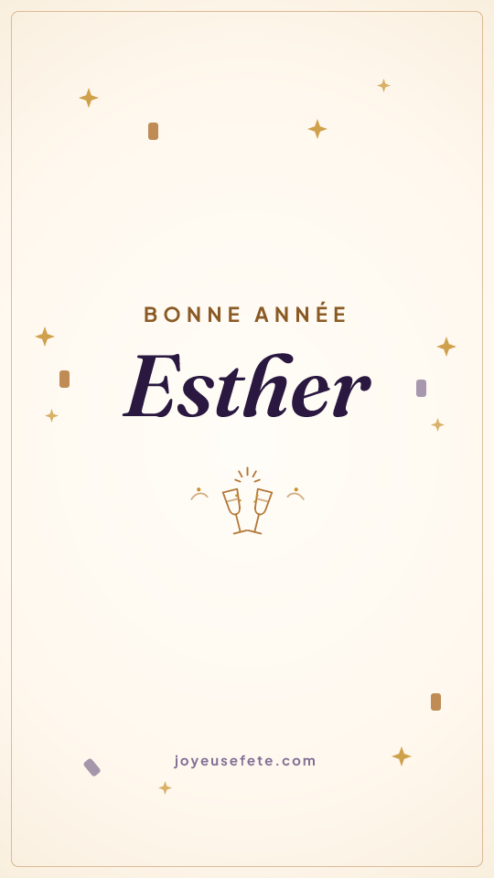 Image « Bonne année Esther » au format story