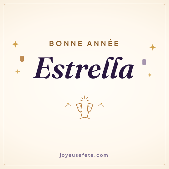 Image carrée « Bonne année Estrella » pour WhatsApp