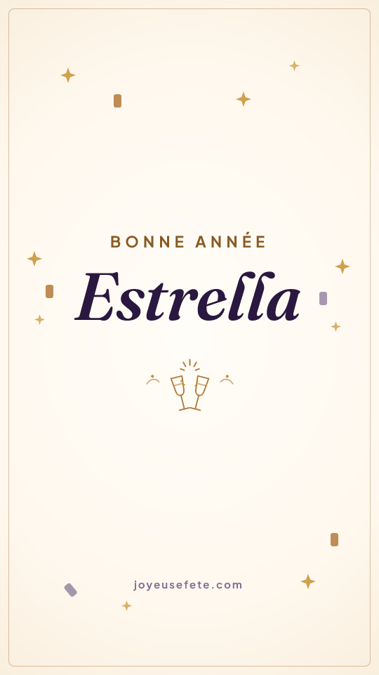 Image « Bonne année Estrella » au format story