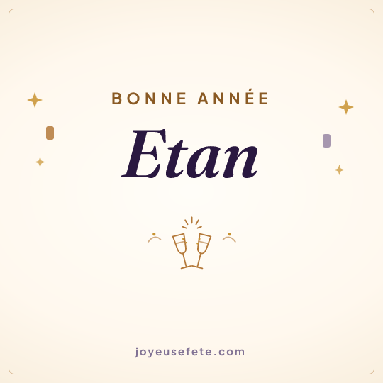 Image carrée « Bonne année Etan » pour WhatsApp