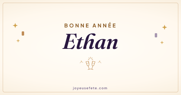 Image « Bonne année Ethan » au format large