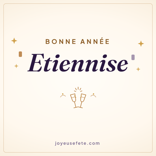 Image carrée « Bonne année Etiennise » pour WhatsApp