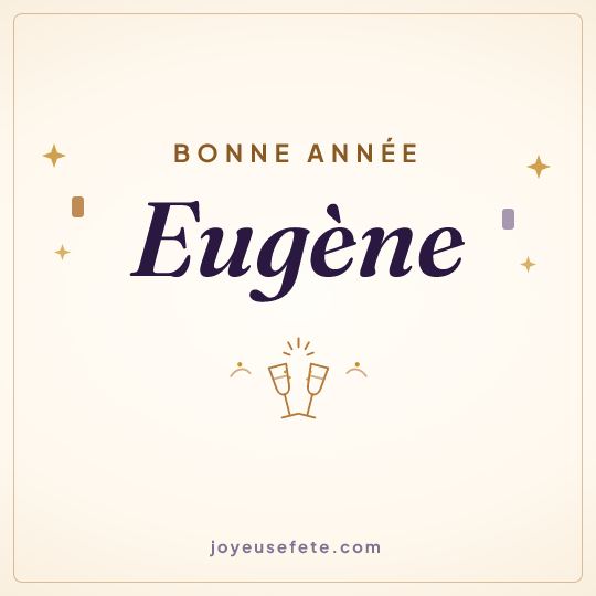 Image carrée « Bonne année Eugène » pour WhatsApp