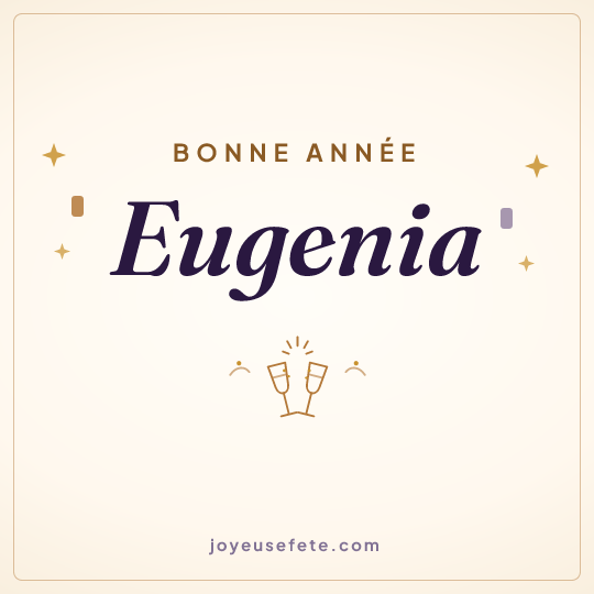 Image carrée « Bonne année Eugenia » pour WhatsApp