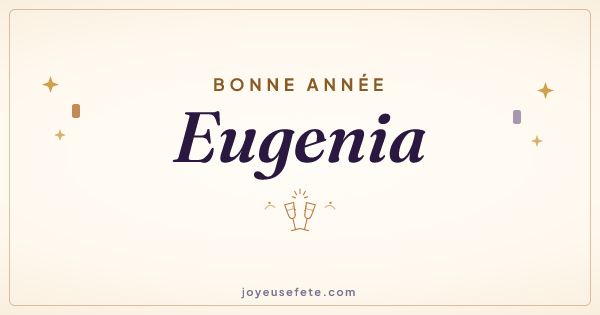 Image « Bonne année Eugenia » au format large