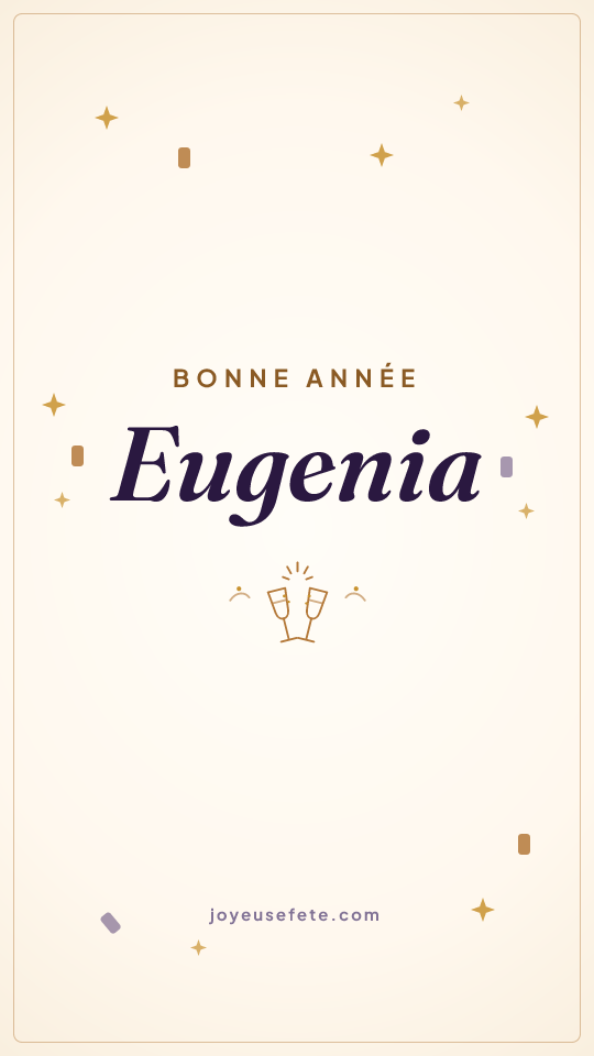 Image « Bonne année Eugenia » au format story