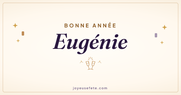 Image « Bonne année Eugénie » au format large