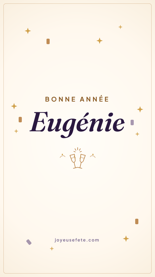 Image « Bonne année Eugénie » au format story