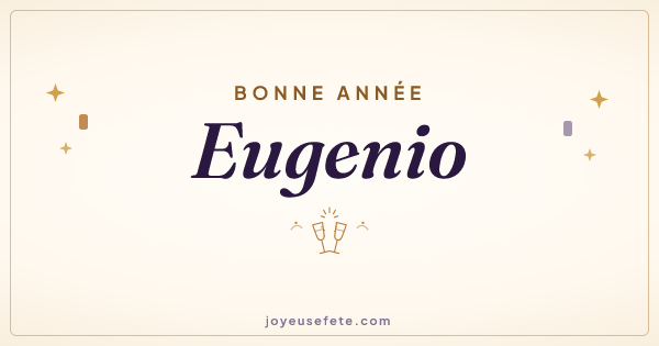 Image « Bonne année Eugenio » au format large