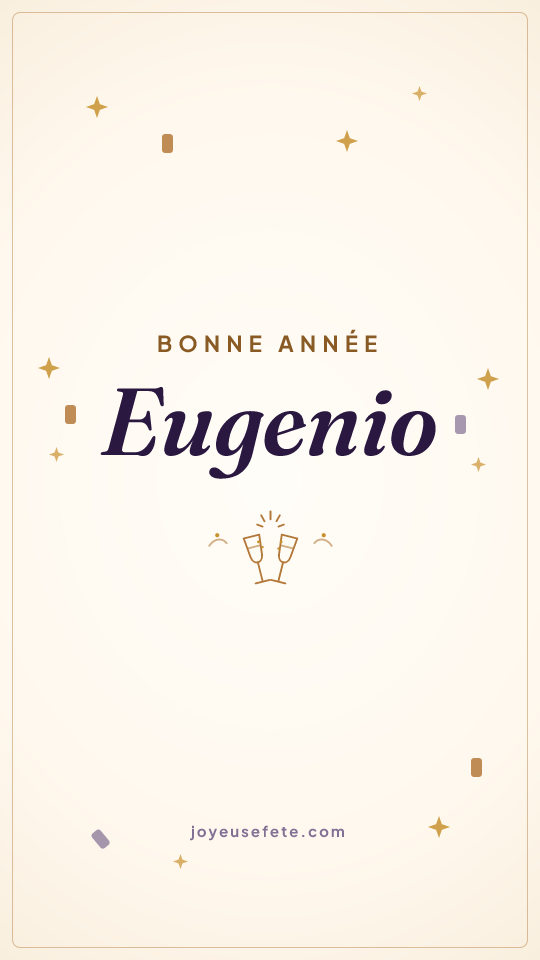 Image « Bonne année Eugenio » au format story