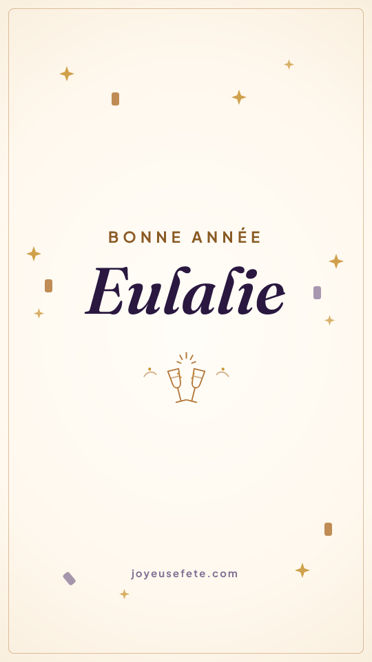 Image « Bonne année Eulalie » au format story
