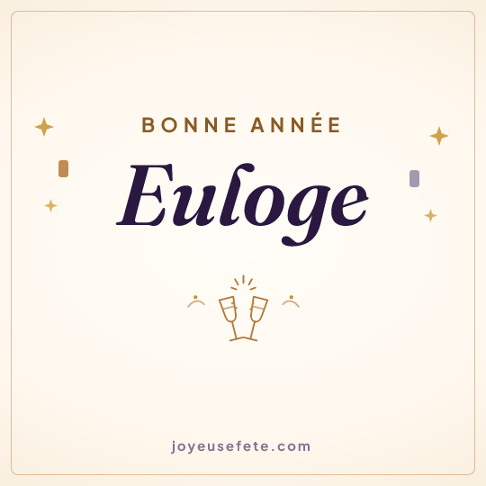 Image carrée « Bonne année Euloge » pour WhatsApp