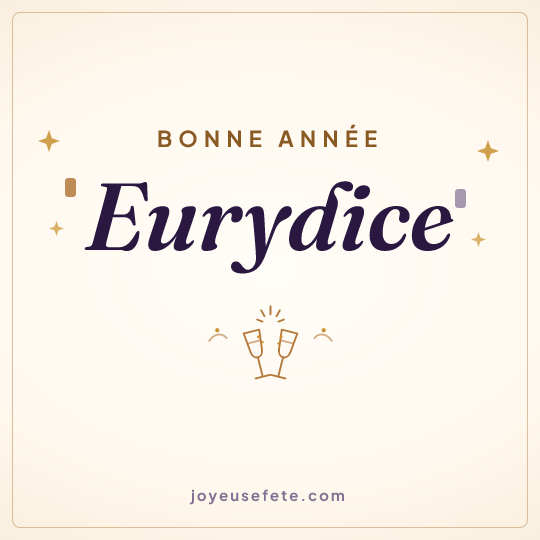 Image carrée « Bonne année Eurydice » pour WhatsApp