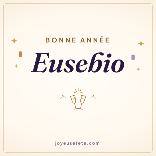 Image carrée « Bonne année Eusebio » pour WhatsApp
