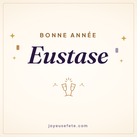 Image carrée « Bonne année Eustase » pour WhatsApp