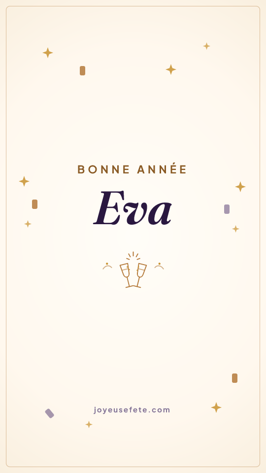 Image « Bonne année Eva » au format story