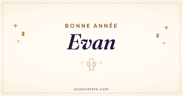 Image « Bonne année Evan » au format large